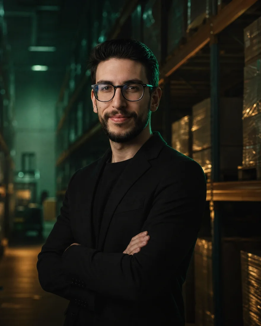 Matteo Coloru in un audit sul campo nel retail food